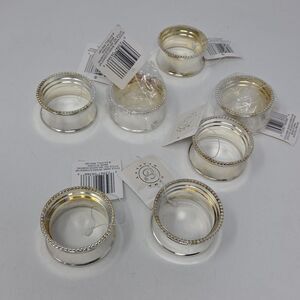 Set of 7 Kemp & Beatley Beaded Elegance Napking Rings 2"